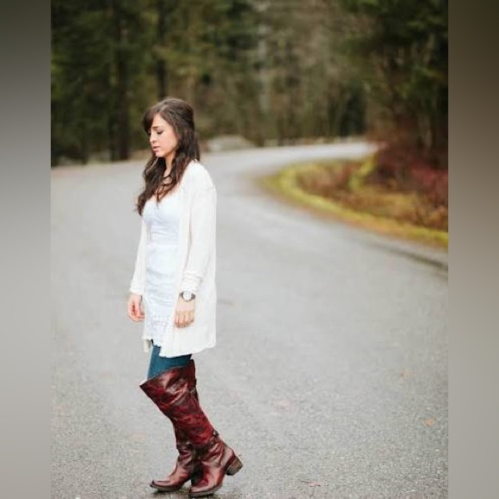 Freebird by Steven Quebec Distressed Leather Over the Knee Boots